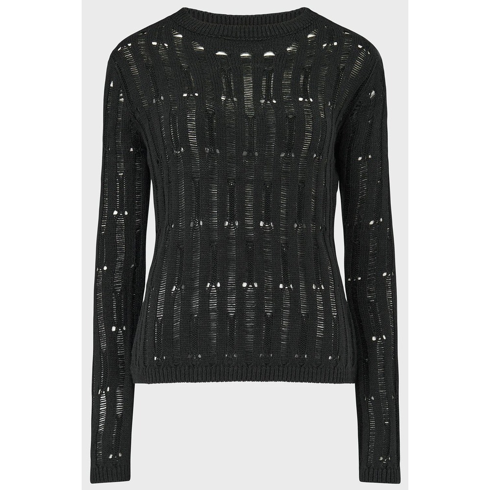 Killstar Webelia knit black long sleeve sweater Large